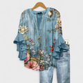 Blau Blumenmuster
